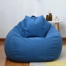 다다미 좌식 일본식 의자 쇼파 야외 콩 가방 커버 no 필러 린넨 천 안락 좌석 콩, 04 70x80cm blue