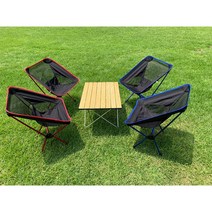 더바이나우 경량 알루미늄 캠핑 의자 테이블 세트, 우드 컬러 XL (+11000원), 경량 롱사이즈, 레드 2개