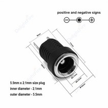전기커넥터 여성 남성 DC 커넥터 2.1mm 2.5mm 3.5mm 1.35mm 4mm 1.7mm 5.5mm 잭 플매트 카펫 러그 어댑터 CCTV 카메라 AC 전원 LED 스트립, [03] type C, [03] 10pcs, 08 타입 O_07 100개