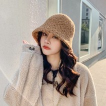 귀여운 뽀글이 양털 벙거지 따뜻한 겨울 모자 캐주얼