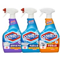유한락스 욕실청소용 주방청소용 곰팡이제거제 600ml (매칭불가x 업피플몰), 선택3) 욕실 1개+주방 2개