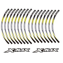 Yamaha XMAX X-max xmax150 xmax250용으로 맞춤형 KODASKIN 스트라이프 휠 림 스티커, 협동사, 모델 8