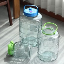 코스트코 매실청 과실주 유리병 담금주 보관용기 야관문 오미자 발효 효소병 대용량 술병, 수도꼭지효소병12L