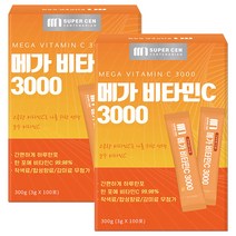 슈퍼쎈 메가 비타민c 3000 고함량 고용량 분말 가루 스틱, 메가 비타민C 3gX200포, 3g