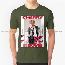 Taeyong 블랙 화이트 Tshirt 남성 Nct 127 Leetaeyong Lee Smtown C허rybomb 체리 폭탄 Kpop, 6XL, M-Tee-Army Green