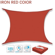 튼튼한 방수포 두꺼운 방수 천 비닐 회색 사각형 직사각형 그늘 항해 야외 정원 수영장, IRON RED COIOR