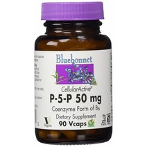 블루보넷 셀룰러 엑티브 P-5-P 50mg 글루텐 프리 비건 브이캡, 90개입, 1개, 90정