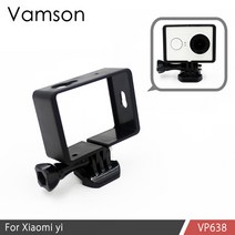 vamson for xiaomi 케이스 프레임 보호 하우징 측면 프레임 마운트 테두리 with base mount screw for yi 카메라 액세서리 vp638