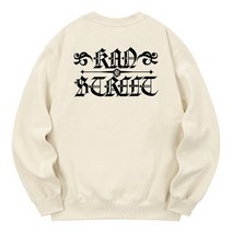 남자 여자 맨투맨 스웨트 셔츠 칸6312 KMC0132 더칸 기모 - 크림