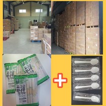 일회용 다회용 야외 캠핑 숟가락 대나무젓가락 1000개 일회용숟가락1000 세트, 백색숟가락+대나무젓가락 세트, 1000세트
