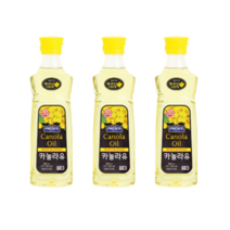 프레스코 카놀라유 0.9L fresco canola oil 카놀라기름 카놀라오일 식자재 식재료 업소용 가정용 캠핑용 몸에좋은 식용유 유채기름, 900ml, 3개