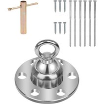 benepaw 애완 동물 넥타이 아웃 스테이크 360 swivel 홀드 680kg 견인력 튼튼한 녹 방지 개 앵커 야드 잔디 캠핑 야외, 한 사이즈, 은, 은