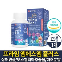 엠에스엠 MSM 정 상어연골 분말 보스웰리아 추출물분말 관절 연골 건강 도움 건강기능식품, 1개, 120정, 120정