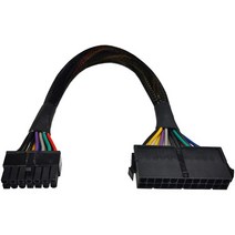 24 핀 ~ 14 핀 ATX PSU 주요 전원 어댑터 꼰 소매 케이블 IBM 용 IBM 용 레노버 PC 및 서버 12 인치 (30cm), 하나, 검은 색