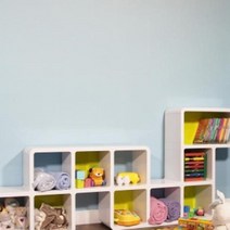 거실책꽂이 코너책장 서재장 더크린 DIY 스네이크 틈새 공간분리 수납함, 블루