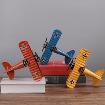 빈티지 레트로 소품샵 엔틱 철예 제2차 세계 대전 비행기 모형 거실 술장 장식장 서가, 01 붉은색