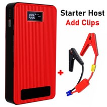 중계기GKFLY-자동차 점프 스타터 800A 배터리 충전기 8000mAh 비상 보조 부스터 LED 시작 장치 포함 1, 02 with clip