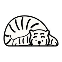 Soaring Pig tiger 규조토 욕실매트, 40X60cm, tigerC