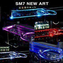 ArtX SM7 뉴아트 SM7(구형) USB 5V LED 2단 차량용 무중력테이블 컵홀더 식탁 자동차 선반 핸드폰 거치대 수납용품, 블루, 제외, 미니-컵홀더 타잎, 1개