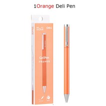 샤오미-델리 메탈 젤 펜 롤러볼 볼펜 0.5MM, 1Orange Pen