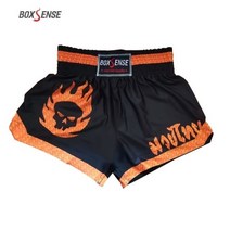 Boxsense Muaythai 반바지 권투 MMA 성인 키즈 라이트 통풍 복싱 트렁크 남자 여자 인쇄 Sanda, M, E