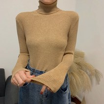 스팩트 아린 여성 니트 골지 목폴라 긴팔 티셔츠 15 color