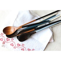 그립감 좋은 천연 옻칠 칼라 수저 세트 국산, 청블루