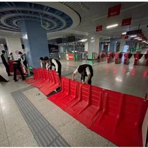 물막이 차수판 홍수 침수 방지 차수막 차수벽 방수판, 레드 사이즈 82x75x66