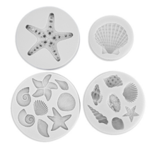 수제몰드 - 불가사리 조개 실리콘몰드 (선택), 불가사리 외 8구