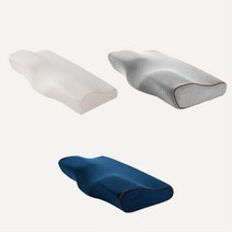 수면의질 숙면 c커브 메모리폼 경추 목베개 목이편한 폭신한 편안한잠자리, 블루