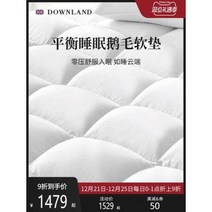 구스토퍼 두꺼운 침대토퍼 고급호텔 겨울 다운랜드 구스다운 매트리스 호텔 두툼 학생, 01 화이트 그레이 테두리(업그레이)
