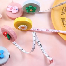 에코럭키 피팅 다이어트 줄자 허리줄자 피팅줄자 자동홀드 소프트재질, 피팅 다이어트줄자-레인보우