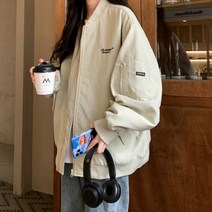 여성야구점퍼 미국 복고풍 툴링 유니폼 자켓 봄 가을 의류 중고생 루즈핏 캐주얼 비행복 재킷