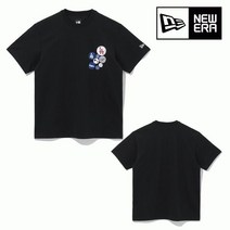 뉴에라 뉴에라 반팔 MLB 핀 버튼 LA 다저스 반팔 티셔츠 블랙 13338662 N 13338662