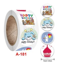 생일축하카드 팝업카드 메세지 세트생일 축하 인사말 카드 12 장 생일 축하, 17 sticker 2.5cm 500장 세트