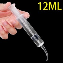 투명 일회용 치과 관개 주사기 곡선 팁 키트 미백 12ml 2, 한개옵션0
