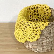 뜨개 비비드 도일리 (2color) 니트 컵받침 주방 인테리어소품 디자인 아이디어 상품, 옐로우