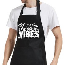 남성용 오조스케이우 할로윈 앞치마 주방장용 할로윈 장식 엄마 아빠를 위한 요리 굽기 선물, Spooky Vibes
