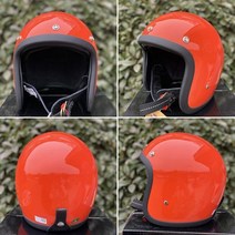 TT & CO-CASCOS 500TX 레트로 빈티지 오픈 페이스 오토바이 헬멧 로우 프로파일 감소 일본 한국 스타일 유리섬유 작은 쉘 Casque, XXXL_중국, 주황색