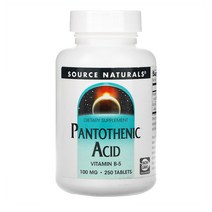 소스내추럴스 판토텐산 100mg 250정, 1개
