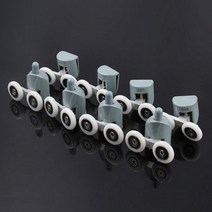 48pcs 아연 합금 더블 샤워 도어 롤러 휠 러너도르래롤러휠 베어링 직경 19mm20mm23mm25mm27mm, 8pcs