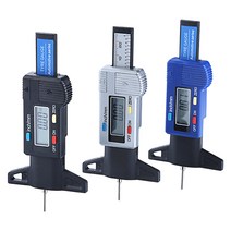 트레드 측정기 디지털 두께 깊이 타이어 마모 게이지, 실버 2