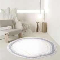 수납화장대 화장대서랍장 화장대세트 미니화장대 일본식 불규칙한 거실 미끄럼 방지 매트 카펫 러그 침실 화장대 장식 가정용 컴퓨터 의자 푹신한, [09] Diameter 300CM, [03] B