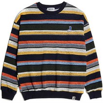 [코케트스튜디오] [레서팬다] 실루엣 로고 니트 스웨트셔츠 네이비 [오버핏] (636400