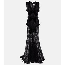 Alessandra Rich 알레산드라 리치 리본 디테일 레이스 이브닝 가운
