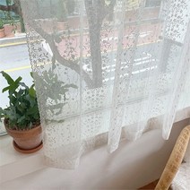 커튼그리고 커튼그리고 화이트 M사이즈 자수 레이스 가리개커튼 (8051644)