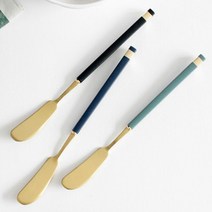 시둥마켓 +[시둥마켓]+_ 잼칼 잼스푼 쨈스푼 쨈칼 치즈커터 치즈슬라이스 버터슬라이서, 골드 색상 버터칼 버터 자르는거 플레이팅 커트러리, 올리브