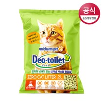 LG유니참 데오토일렛 사막화방지 소취 항균 모래 2L, 단품, 단품