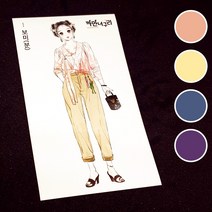 재고15단종품 보미 까만너구리 소녀 공주 인물 일러스트 스티커 북 놀이 빈티지 저널 꾸미기 다꾸 1번 [허니마켓], 보