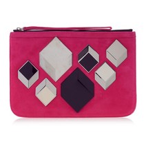 [피에르하디] HZ130416 015 00 여성 큐브 스웨이드 파우치